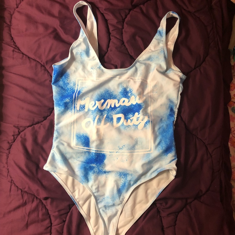 “Mermaid off duty” one piece swimsuit